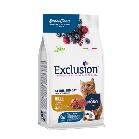 Exclusion Mediterraneo Noble Grain Cat Sterilized Beef 300gramm