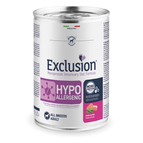 Exclusion Canine Hypoallergenic Pork & Pea Adult konzerv 400g