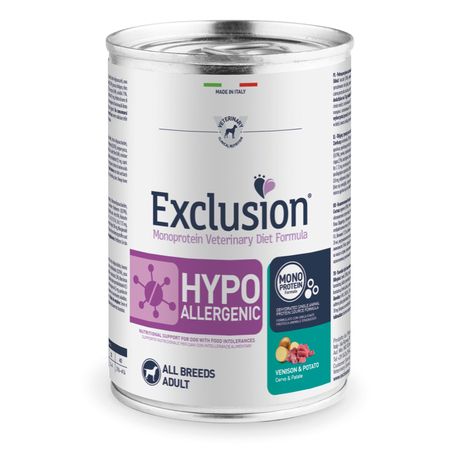 Exclusion Canine Hypoallergenic Venison & Potato konzerv 400g