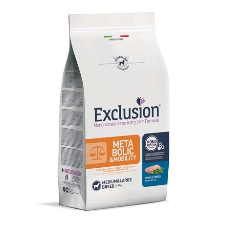 Exclusion Canine Metabolic + Mobility Pork & Fibres Medium & Large Breed 2kg