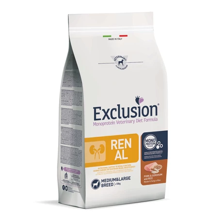 Exclusion Canine Renal Pork & Sorghum and Rice Medium & Large Breed 12Kg