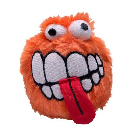 ROGZ FluffyGrinz sípoló szőrös labda közepes narancs