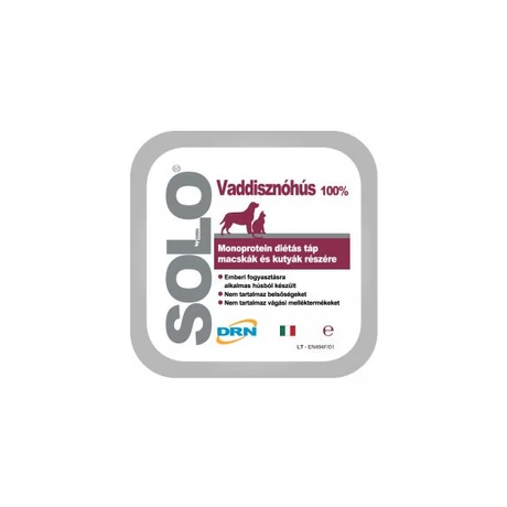 Solo Hypoallergenic MonoProtein vaddisznóhúsos pástétom kutyáknak és macskáknak, 100 g