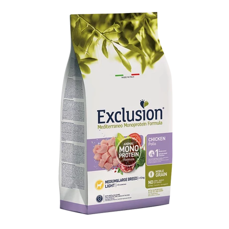 Exclusion Light Chicken Medium-Large Breed kutyatáp 3kg