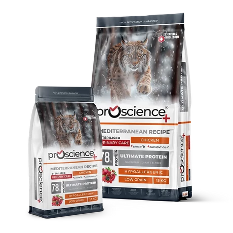 ProScience Sterilised Cat Lamb & Salmon macskatáp 15kg