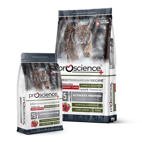 ProScience Sterilised Cat Lamb & Salmon macskatáp 15kg