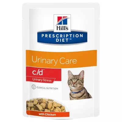 Hills PD Feline c/d Urinary Stress Pouch Salmon – 12x85g