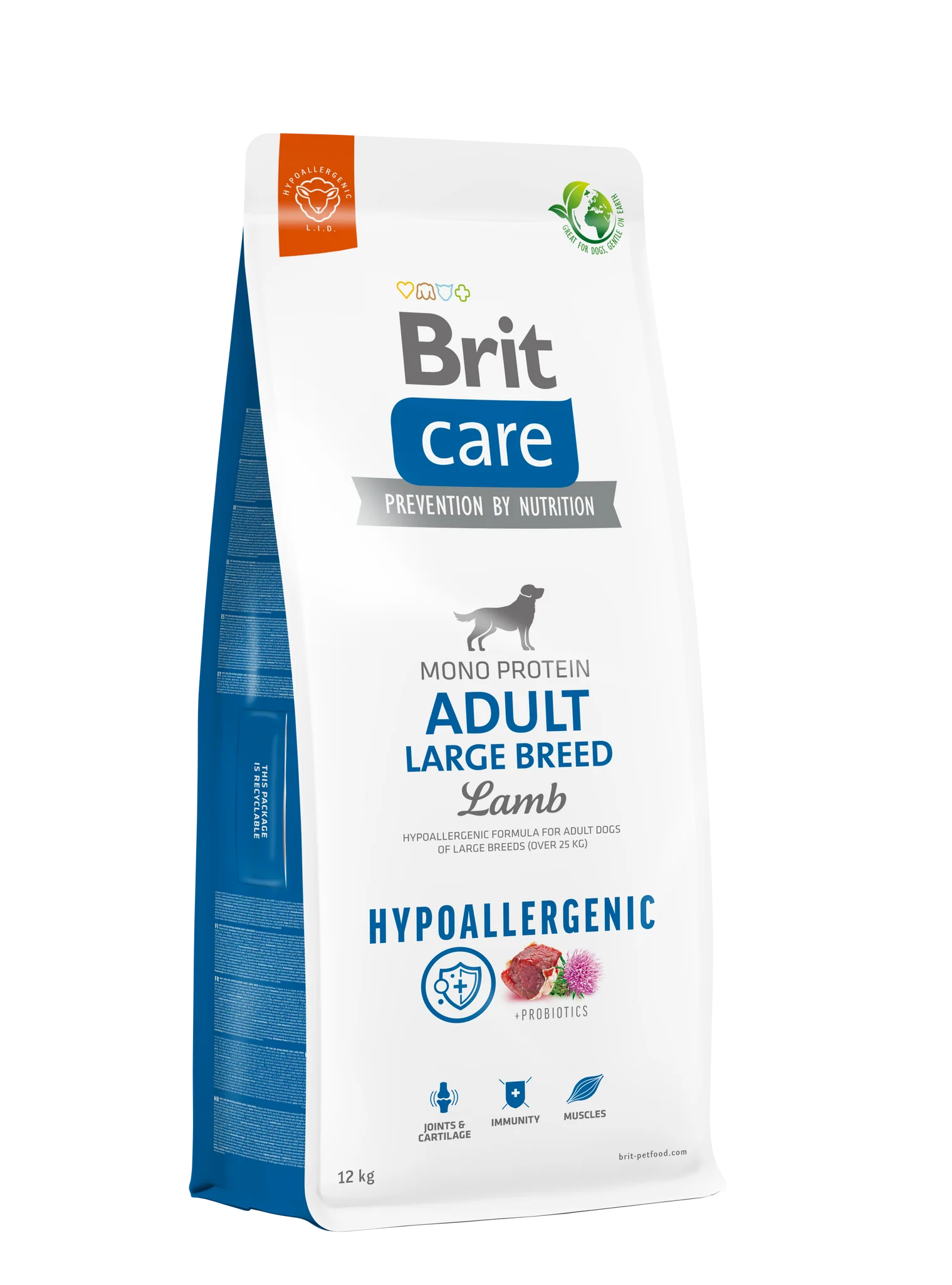 Brit Care Hipoallergén kutyatáp 25kg feletti kutyáknak bárány és rizs 1kg Large Breed
