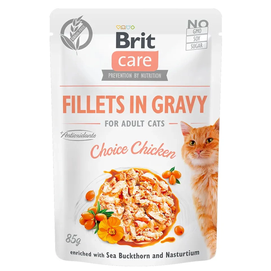 Brit Care Cat Fillets in Gravy Choice Chicken  85 g