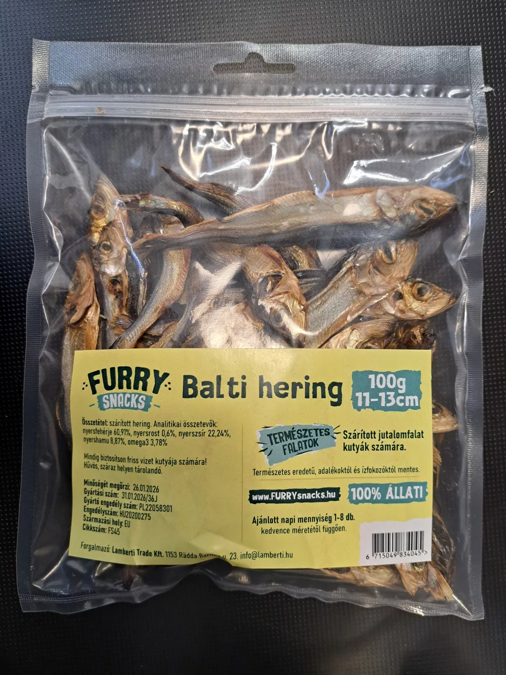 Szárított Balti hering 100g 11-13cm