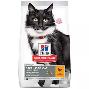 HILL'S SP Sterilised Cat Mature Adult 7+ macskaeledel csirkével 3kg