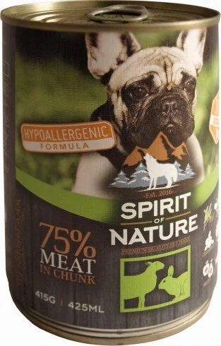 Spirit of Nature Dog konzerv Bárányhússal és nyúlhússal 800g