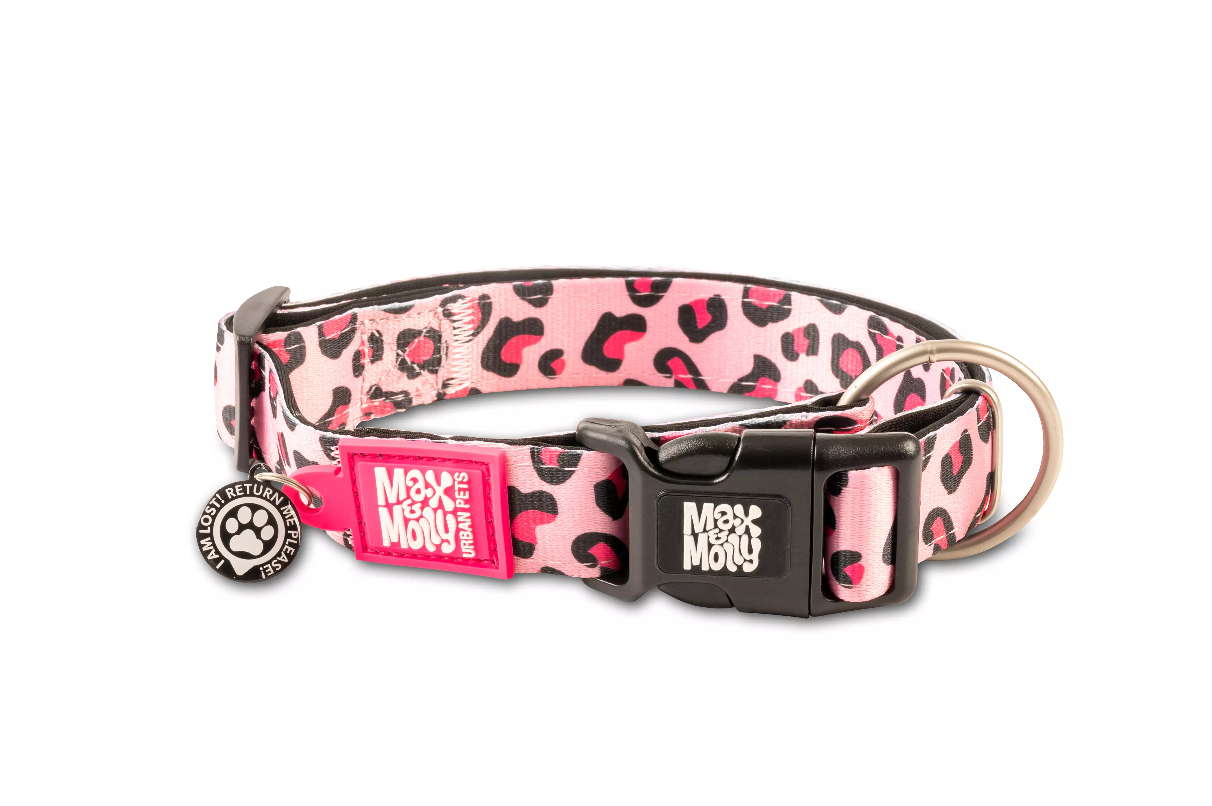 Max & Molly Smart ID nyakörv - Leopard Pink - XS