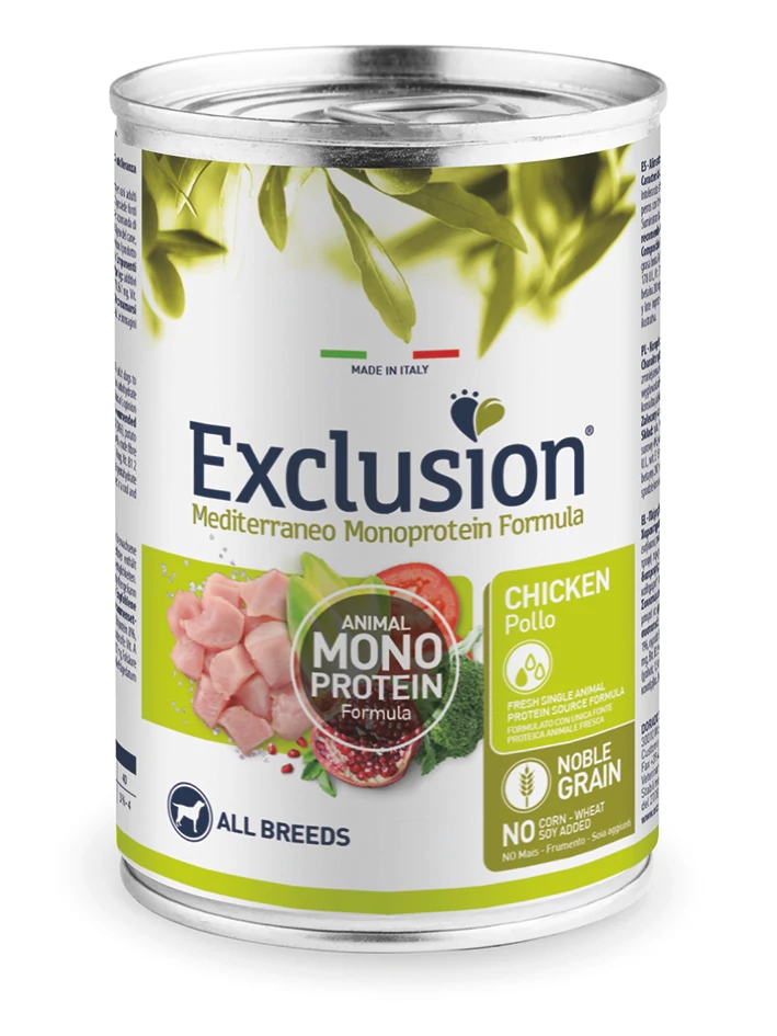 Exclusion Mediterraneo Monoprotein Formula Adult Chicken konzerv 400g