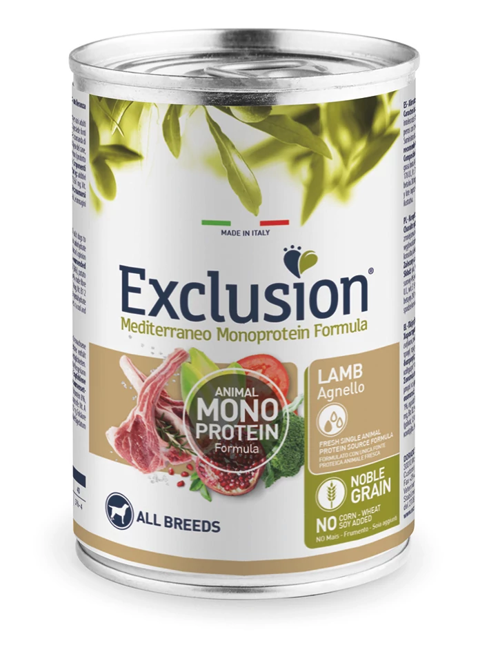 Exclusion Mediterraneo Monoprotein Formula Adult Lamb (Bárányhúsos) konzerv 400g