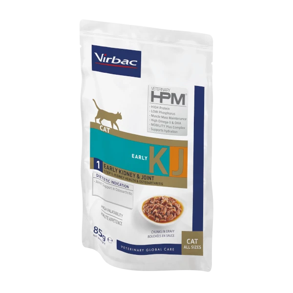 Virbac HPM DIET CAT Kidney & Joint 1 Early alutasakos 12x85gr
