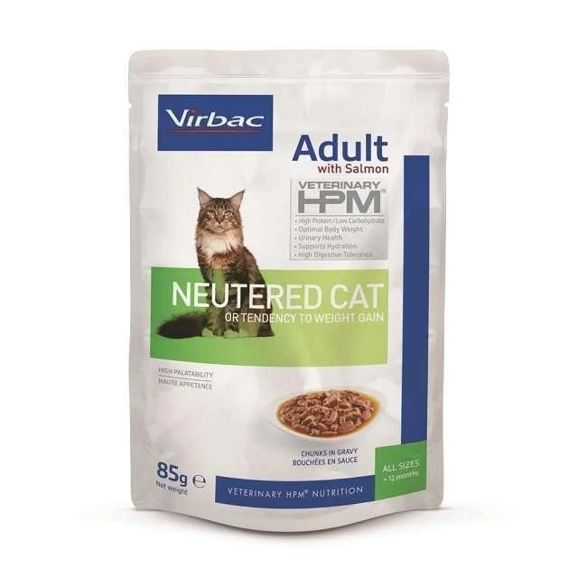 Virbac HPM CAT Neutered Adult alutasakos eledel – 12x85g