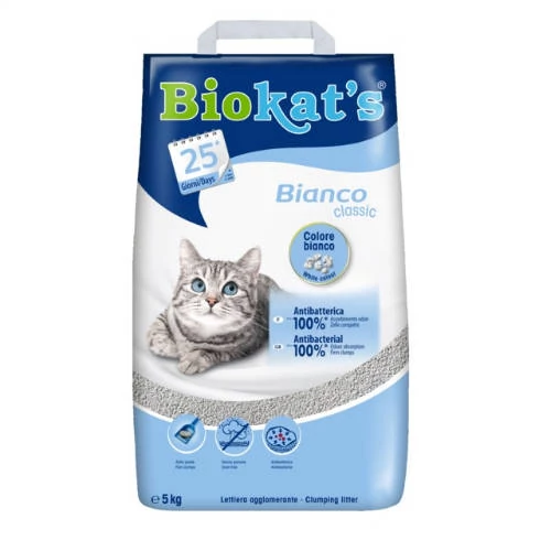 Gimcat Biokats Bianco Classic csomósodó betonit macskaalom 5kg