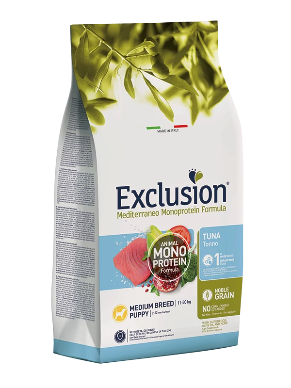 Exclusion Mediterraneo Monoprotein Formula Puppy Tuna Medium Breed 3kg