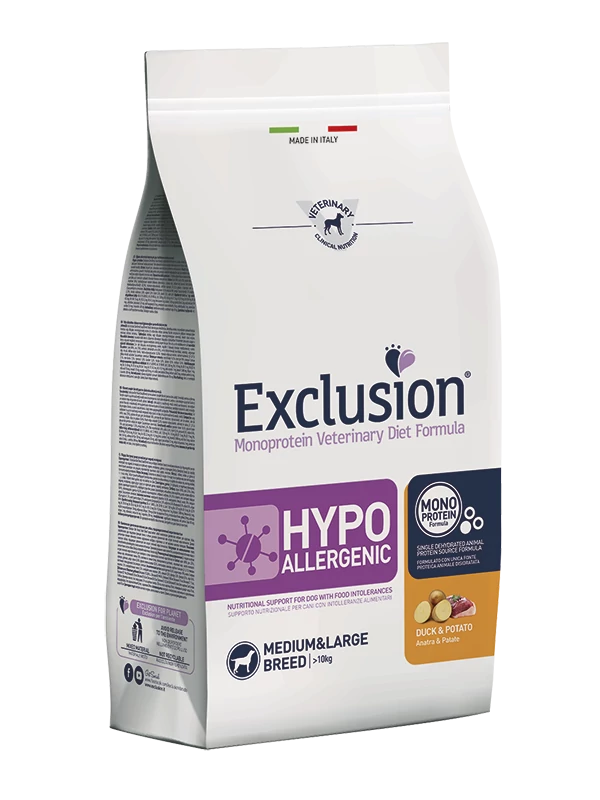 Exclusion Canine Hypoallergenic Duck & Potato Medium & Large Breed 2kg