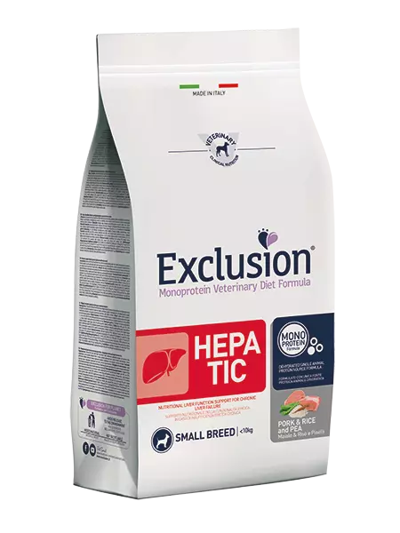 Exclusion Canine Hepatic Pork & Rice & Pea Small Breed 2kg
