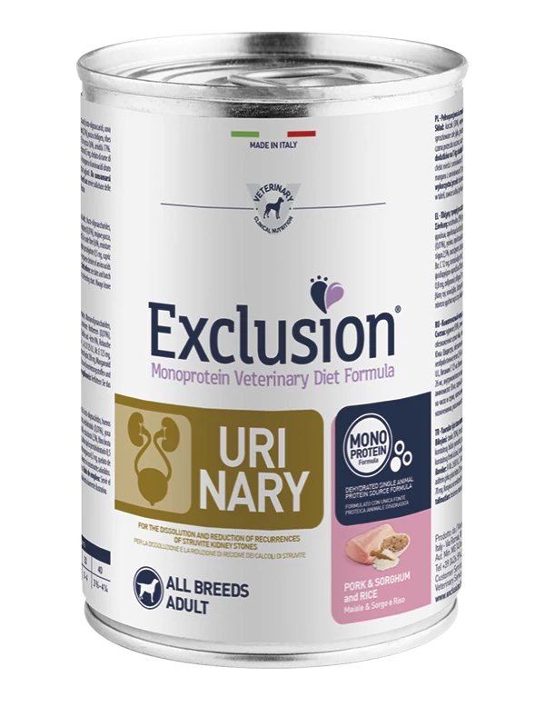 Exclusion Canine Urinary Pork & Sorghum & Rice 400gr