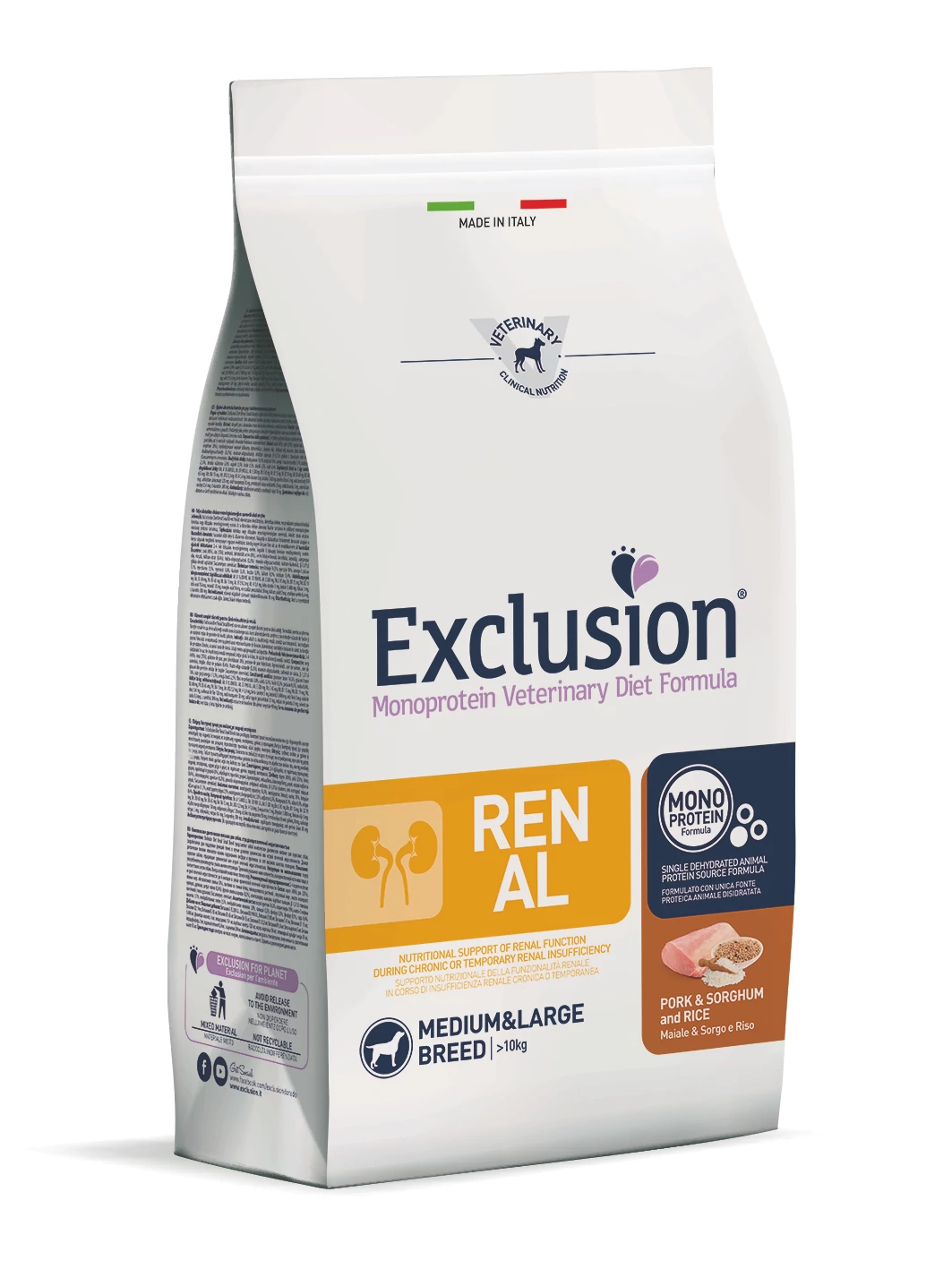 Exclusion Canine Renal Pork & Sorghum and Rice Medium & Large Breed 2kg