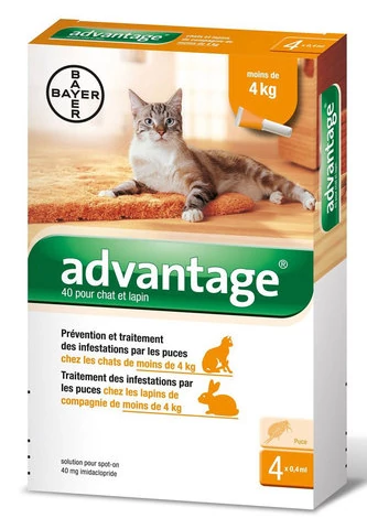 AdvantageAdvantage rácsepegtető oldat macskáknak és nyulaknak 4kg-ig – 1 adag