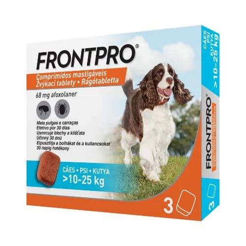 Frontpro Rágótabletta kutyáknak 10-25kg 3x68mg